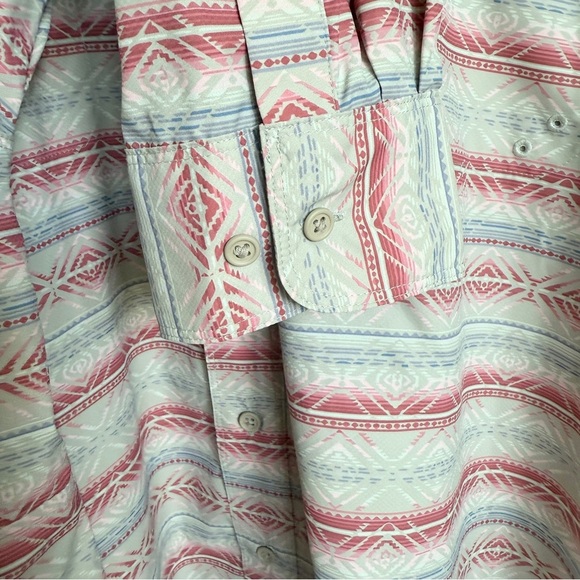 Ariat TEK Men's 2XL Long Sleeve Southwestern Print Button-Up Shirt Sweat Wicking - Picture 14 of 14